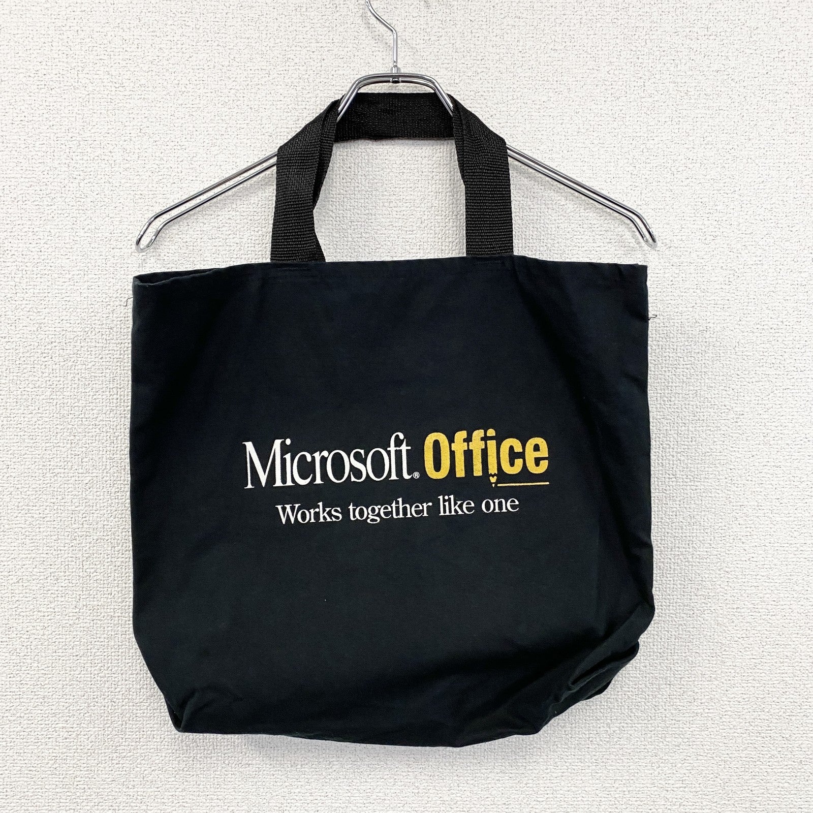 Microsoft Offece　マイクロソフトオフィス　キャンバストートバッグ　黒　ブラック　古着