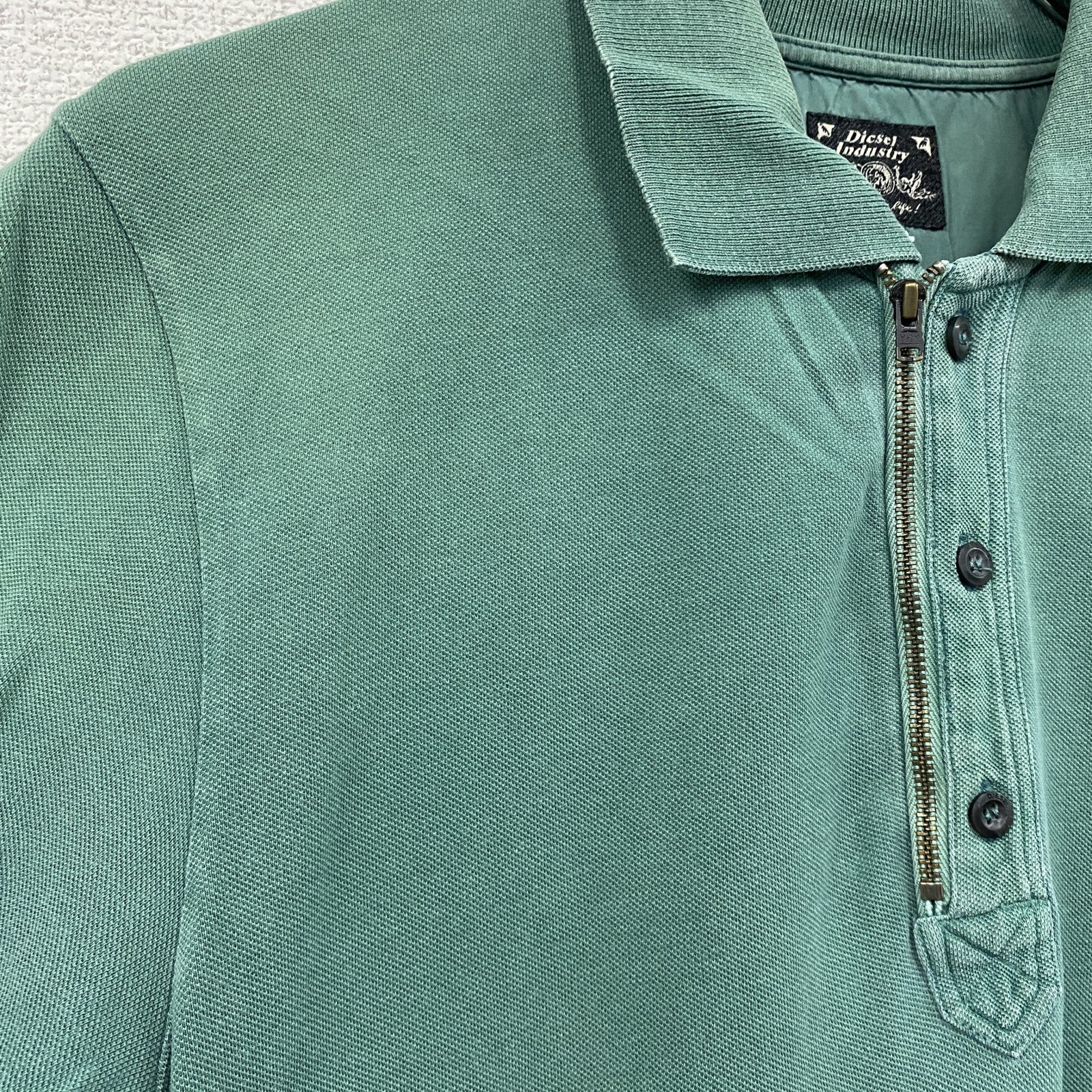 DIESEL　ディーゼル　半袖ポロシャツ　エメラルドグリーン　Mサイズ　古着
