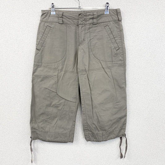 NIKE　ナイキ　ハーフパンツ　7分丈パンツ　クロップドパンツ　ジップフライ　グレージュ　Sサイズ