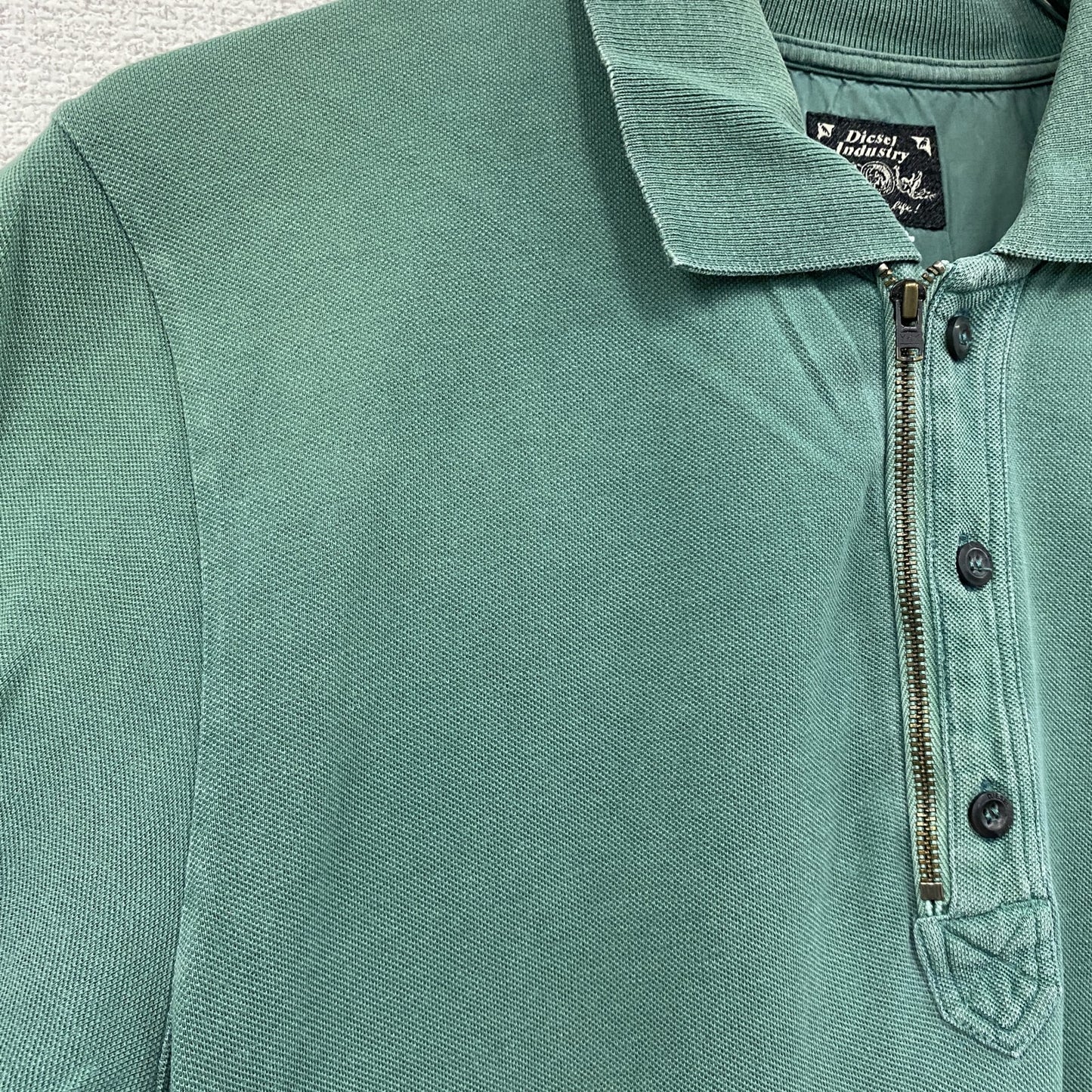 DIESEL　ディーゼル　半袖ポロシャツ　エメラルドグリーン　Mサイズ