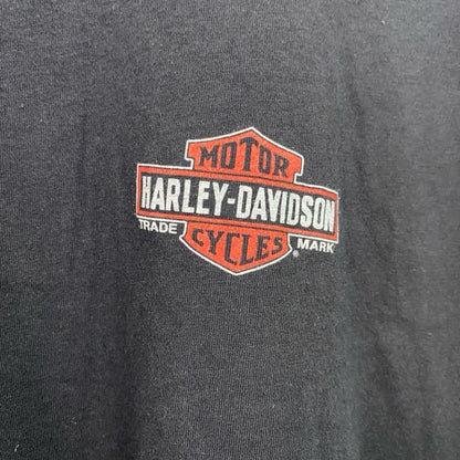 HARLEY DAVIDSON　ハーレーダビッドソン　長袖プリントTシャツ　黒　ブラック　XLサイズ