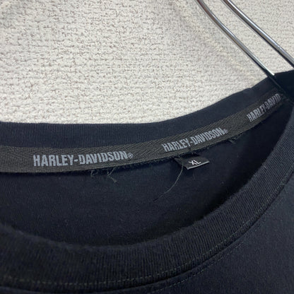 HARLEY DAVIDSON　ハーレーダビッドソン　長袖プリントTシャツ　黒　ブラック　XLサイズ