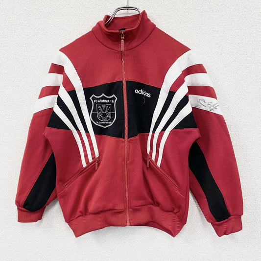～90s　adidas　アディダス　トラックジャケット/ガイコツジャージ　ヴィンテージ　赤　レッド　Mサイズ