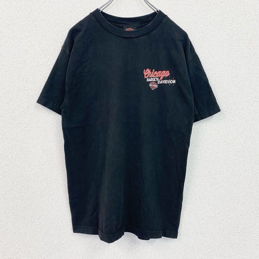 HARLEY DAVIDSON　ハーレーダビッドソン　半袖プリントTシャツ　黒　ブラック　Mサイズ