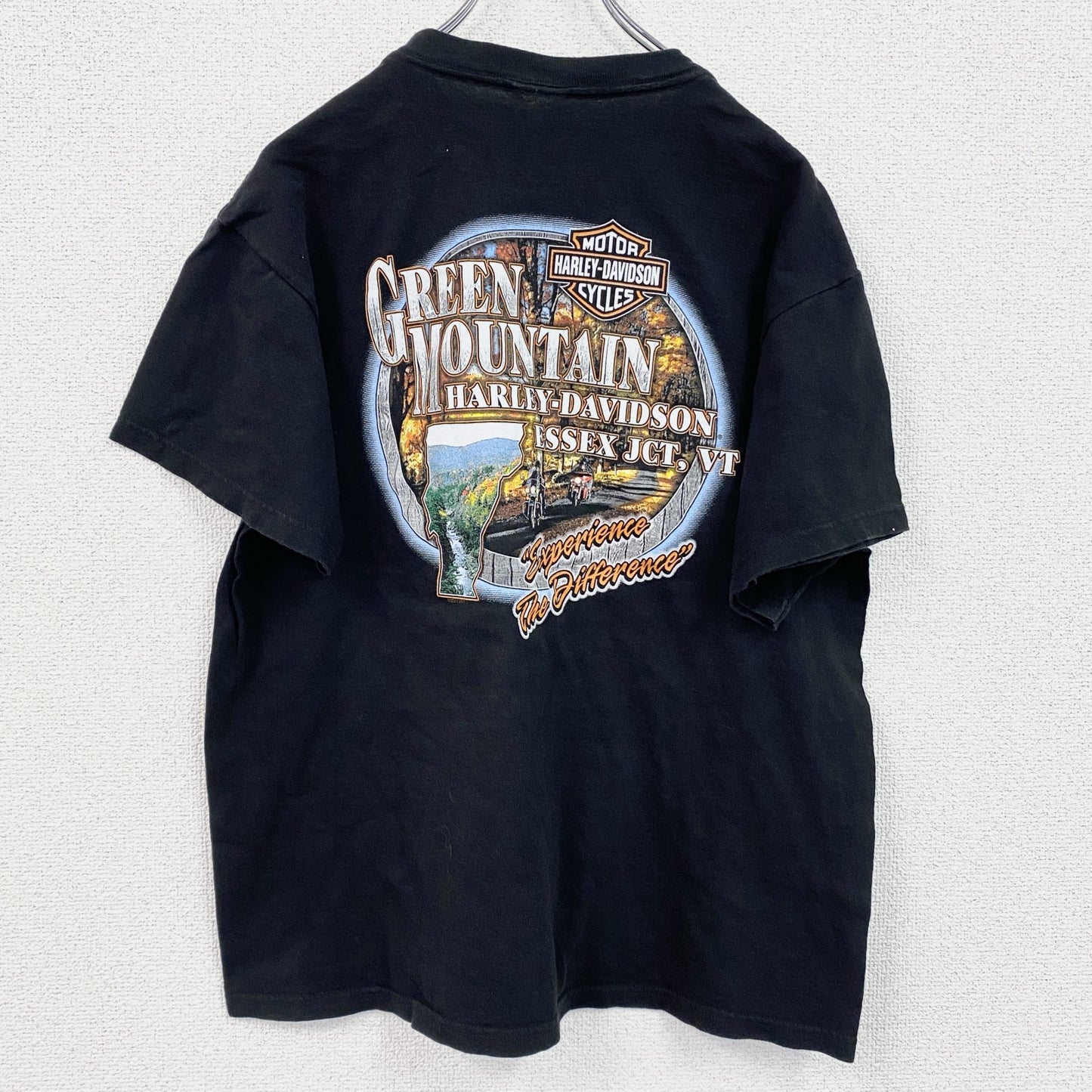 HARLEY DAVIDSON　ハーレーダビッドソン　半袖両面プリントTシャツ　黒　ブラック　