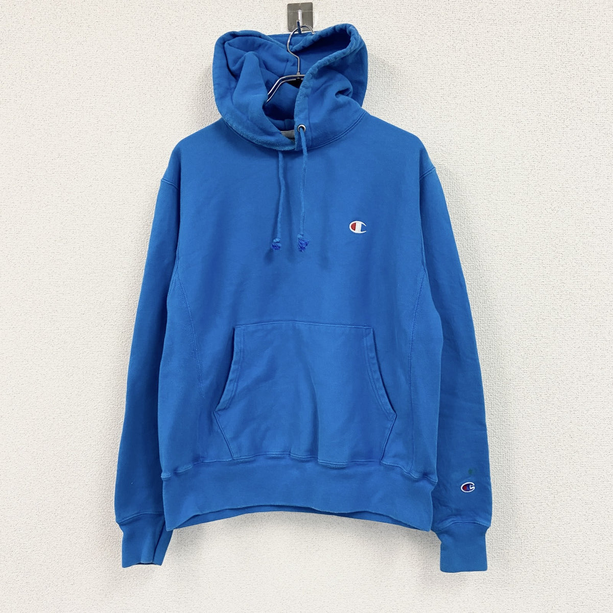 Champion　チャンピオン　リバースウィーブ　スウェットパーカー/フーディー　ヘビーウエイト　現行　青　ブルー　Mサイズ　古着