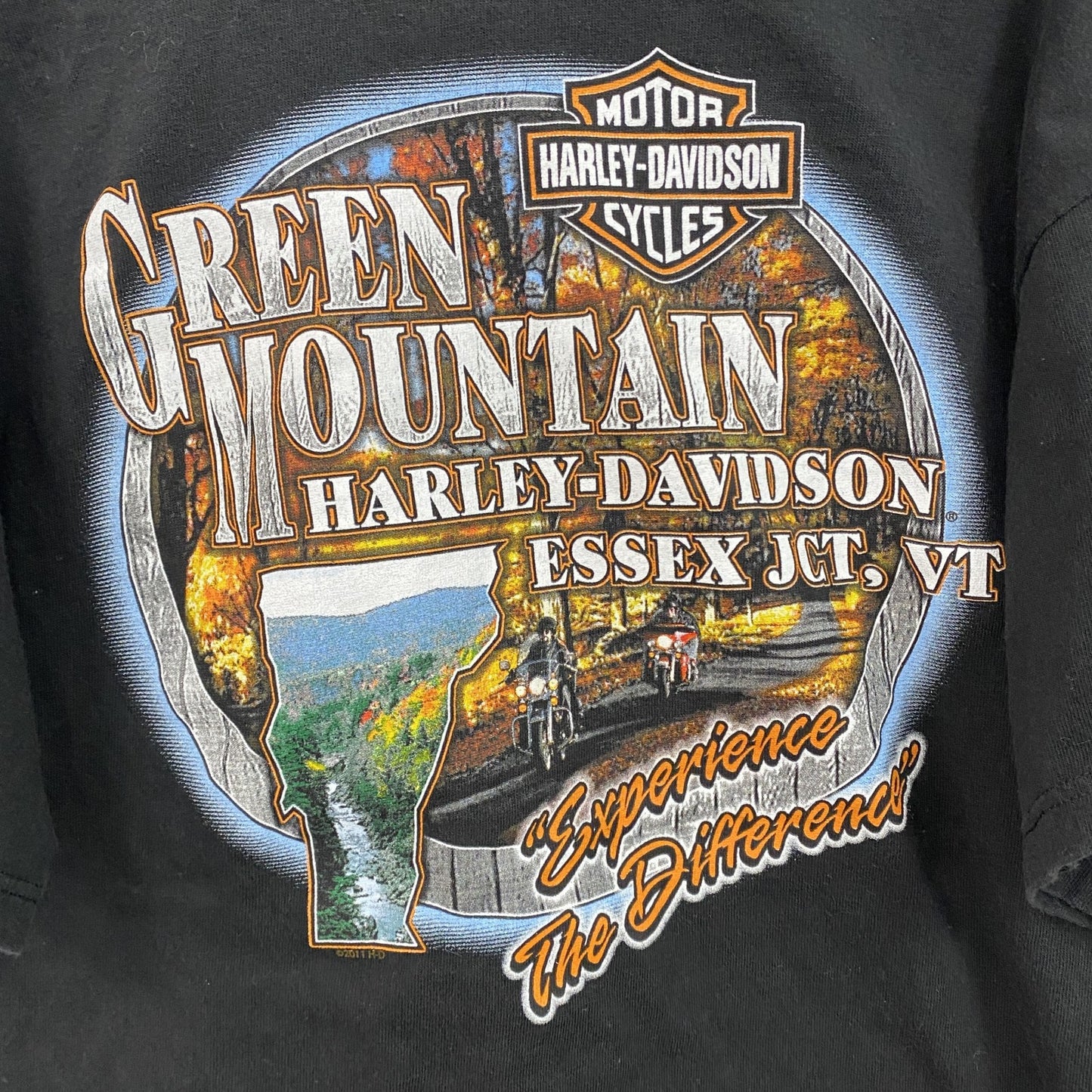 HARLEY DAVIDSON　ハーレーダビッドソン　半袖両面プリントTシャツ　黒　ブラック　