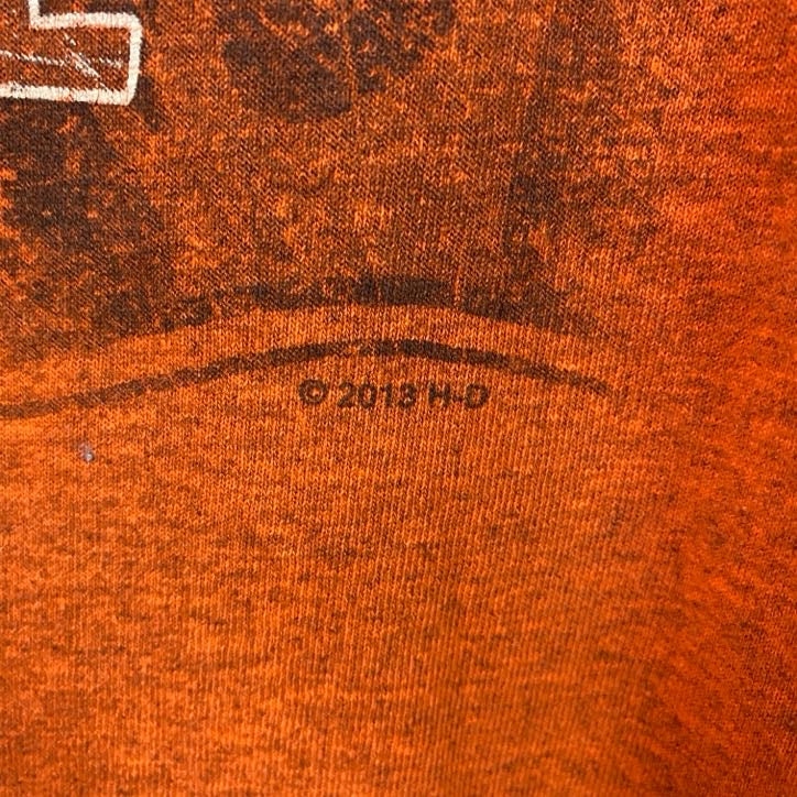 HARLEY DAVIDSON　ハーレーダビッドソン　半袖プリントTシャツ　オレンジ　Lサイズ