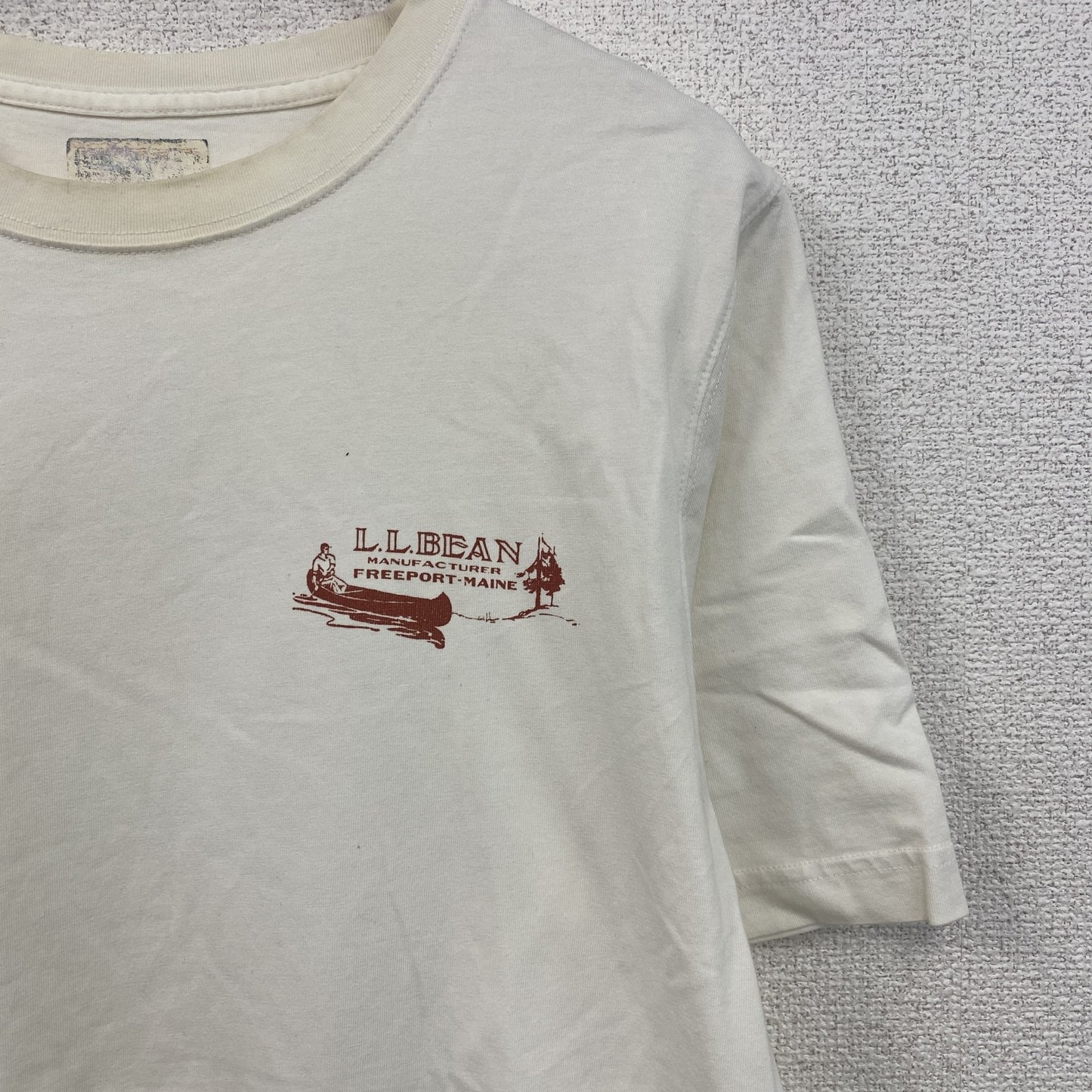 L.L.Bean　エルエルビーン　半袖プリントTシャツ　白　ホワイト　Lサイズ