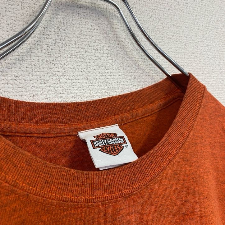HARLEY DAVIDSON　ハーレーダビッドソン　半袖プリントTシャツ　オレンジ　Lサイズ