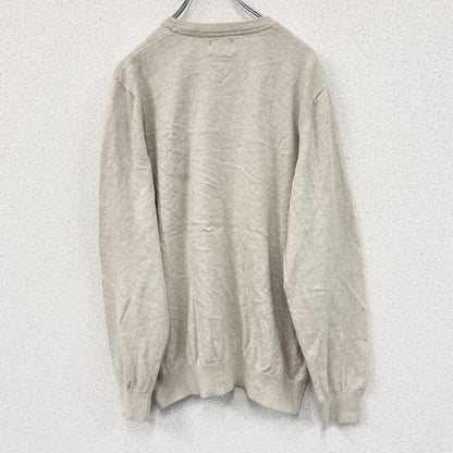 ～00s　L.L.Bean　エルエルビーン　カシミヤ混コットンニットセーター　ヴィンテージ　ベージュ　Lサイズ