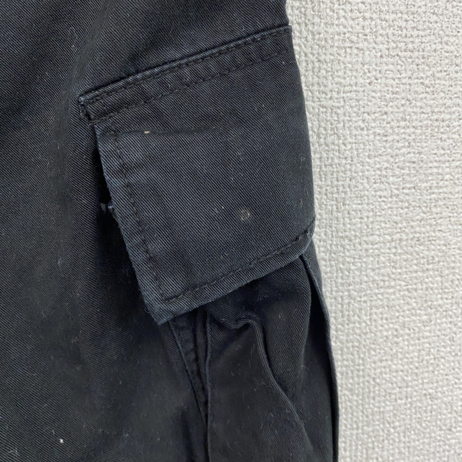 HOUSTON　ヒューストン　カーゴハーフパンツ/ショートパンツ　カーゴショーツ　黒　ブラック　Lサイズ　古着