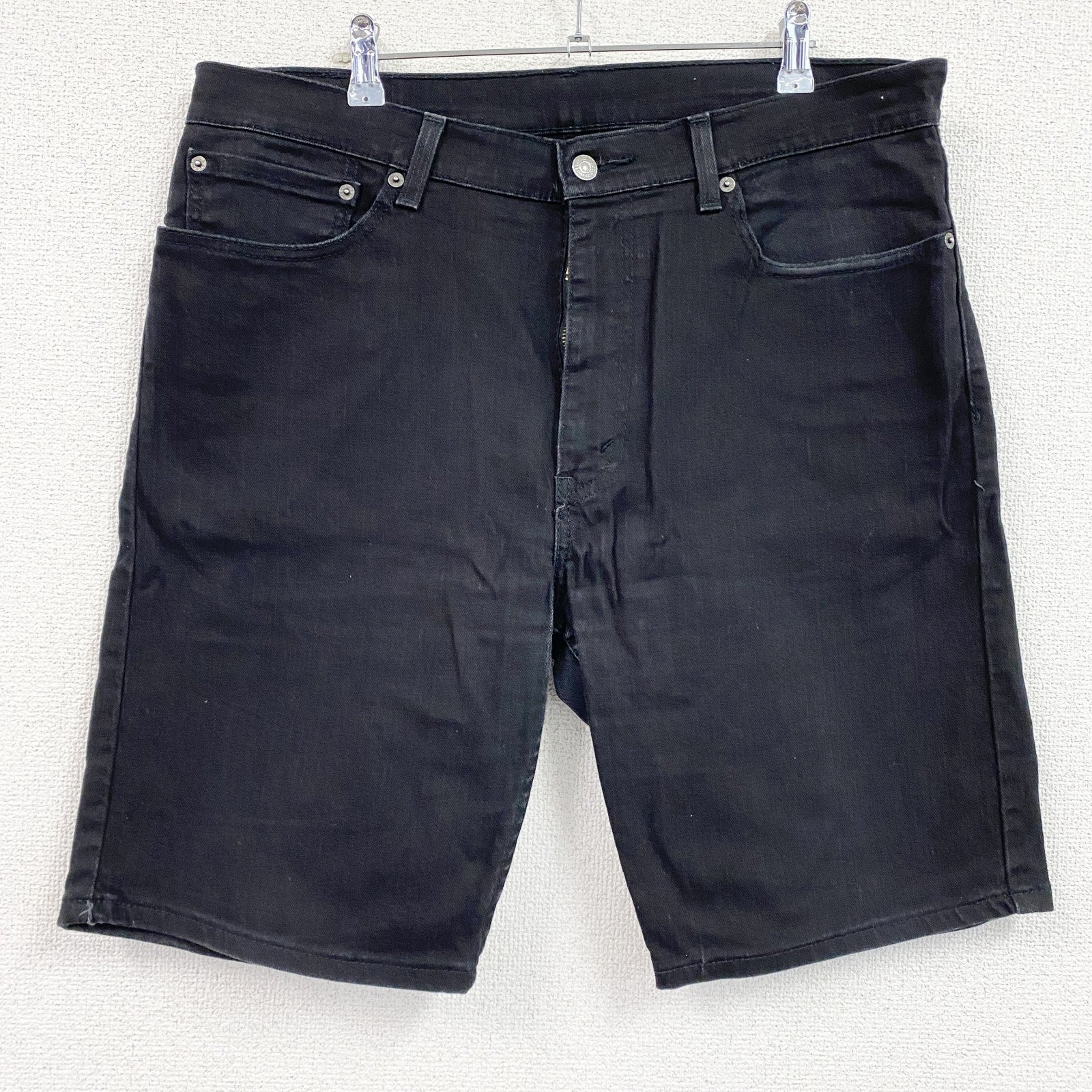 Levi’ｓ　リーバイス　505　デニムハーフパンツ/ショートパンツ　黒　ブラック　W36サイズ　古着