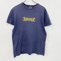 00s　Fossil　フォッシル　半袖プリントTシャツ　ヴィンテージ　フェード　紺　ネイビー　Sサイズ　古着
