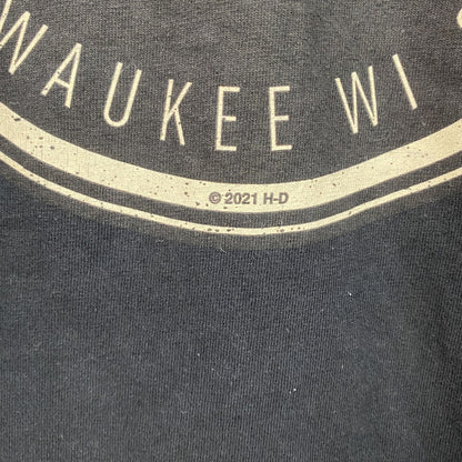 HARLEY DAVIDSON　ハーレーダビッドソン　長袖両面プリントTシャツ　黒　ブラック　XLサイズ