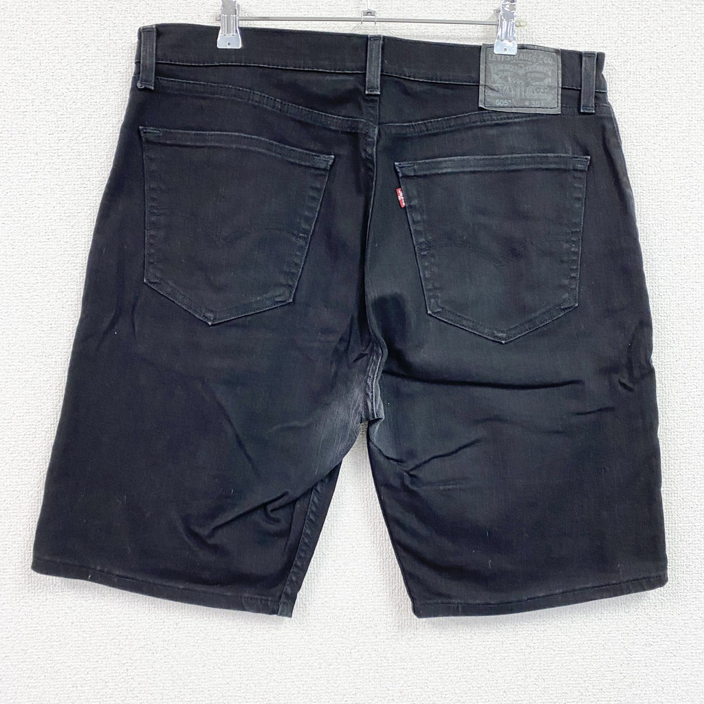 Levi’ｓ　リーバイス　505　デニムハーフパンツ/ショートパンツ　黒　ブラック　W36サイズ　古着