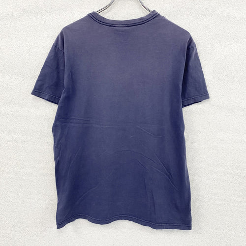 00s　Fossil　フォッシル　半袖プリントTシャツ　ヴィンテージ　フェード　紺　ネイビー　Sサイズ　古着