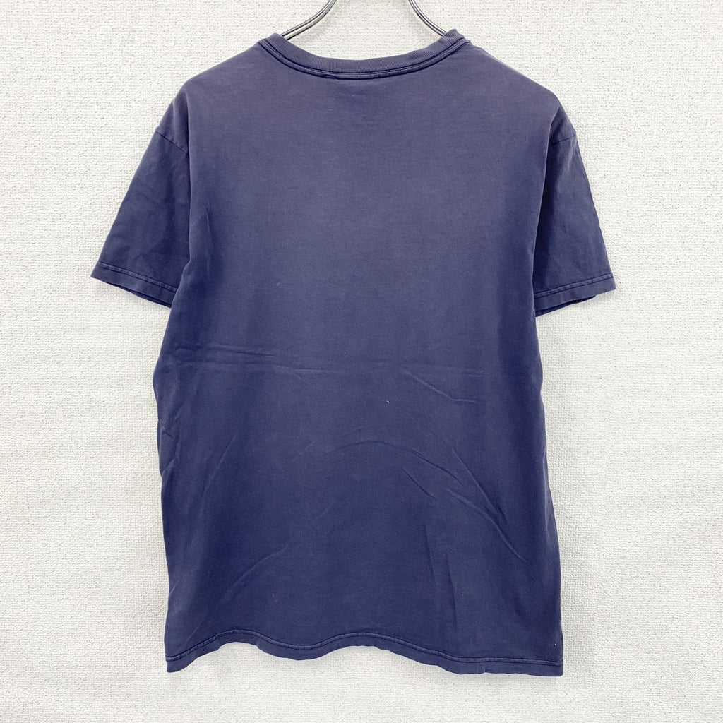 00s　Fossil　フォッシル　半袖プリントTシャツ　ヴィンテージ　フェード　紺　ネイビー　Sサイズ　古着