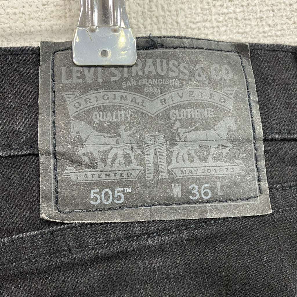 Levi’ｓ　リーバイス　505　デニムハーフパンツ/ショートパンツ　黒　ブラック　W36サイズ　古着