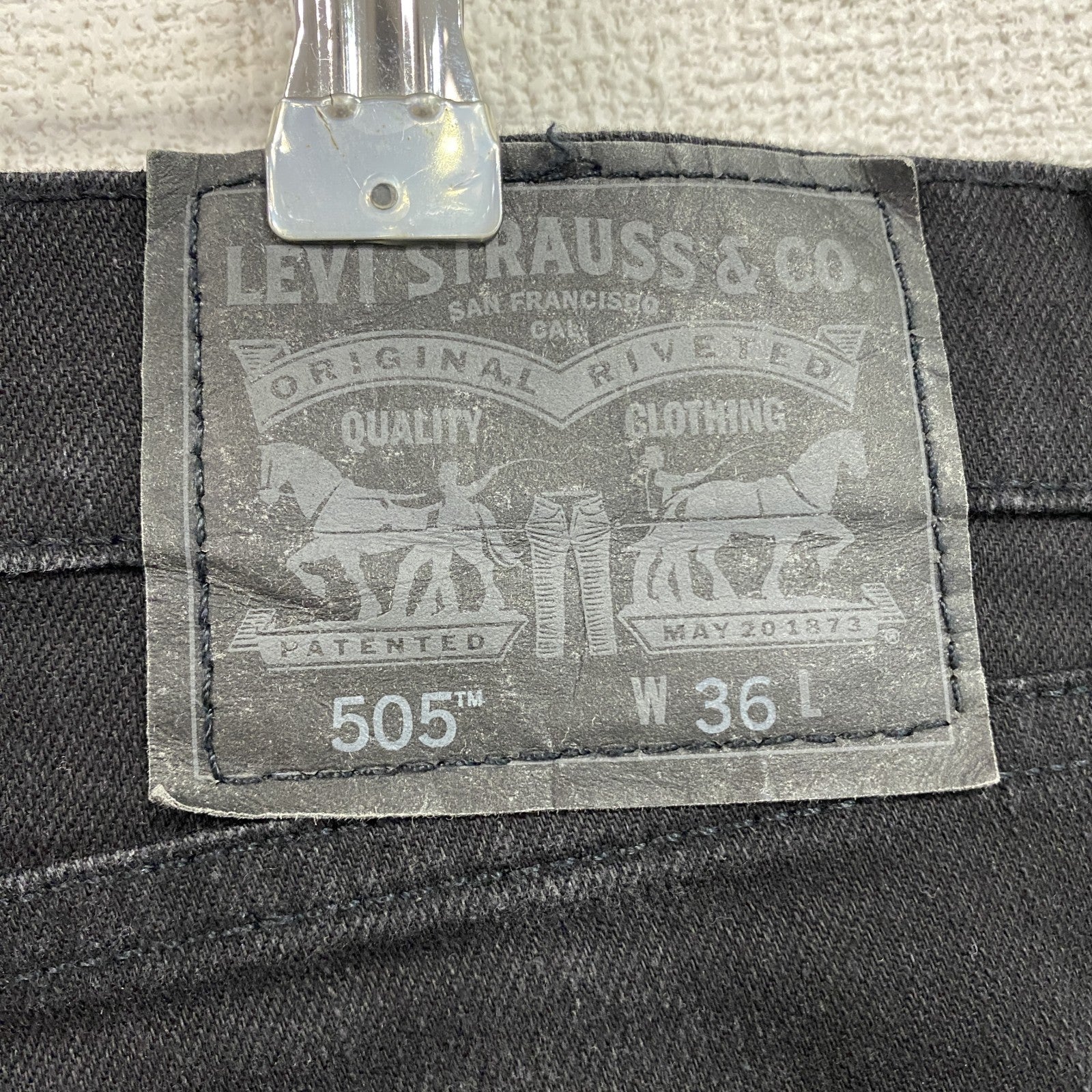Levi’ｓ　リーバイス　505　デニムハーフパンツ/ショートパンツ　黒　ブラック　W36サイズ　古着