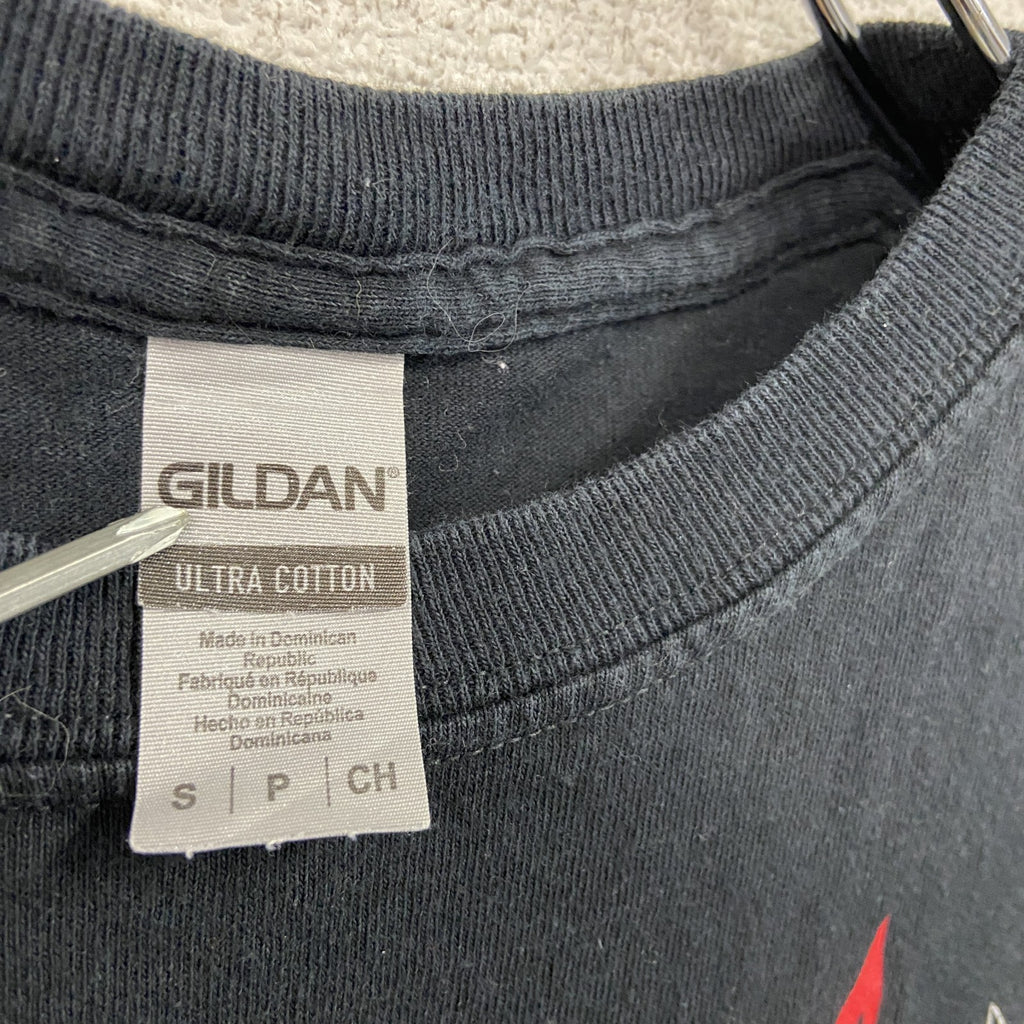 GILDAN　ギルダン　半袖アニメプリントTシャツ　キャラクターT　ヘルヴァボス　黒　ブラック　Sサイズ　古着