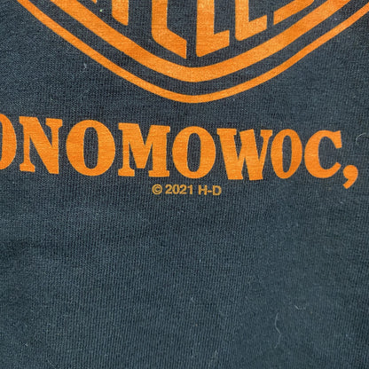 HARLEY DAVIDSON　ハーレーダビッドソン　長袖両面プリントTシャツ　黒　ブラック　XLサイズ