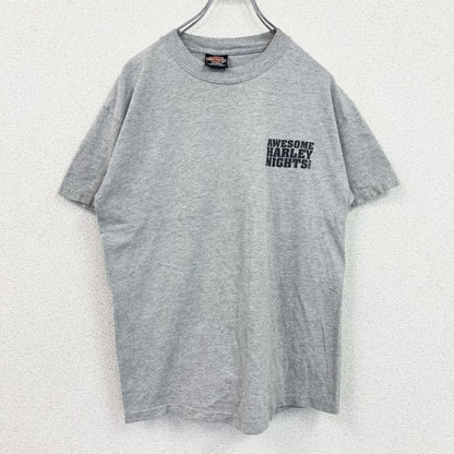 00s　HARLEY DAVIDSON　ハーレーダビッドソン　半袖プリントTシャツ　灰色　グレー　Mサイズ