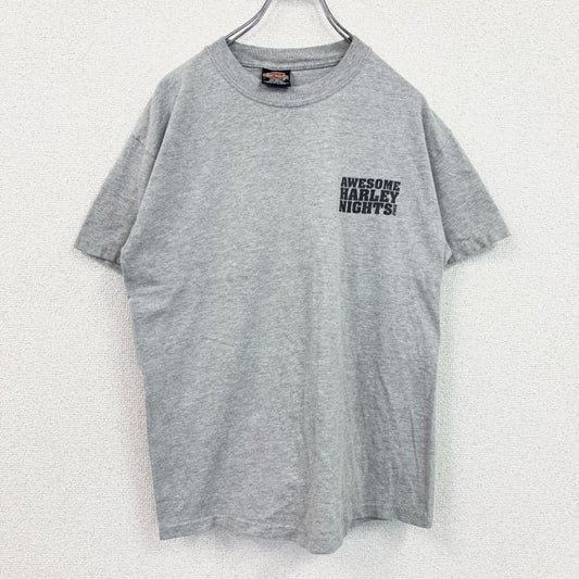 00s　HARLEY DAVIDSON　ハーレーダビッドソン　半袖プリントTシャツ　灰色　グレー　Mサイズ