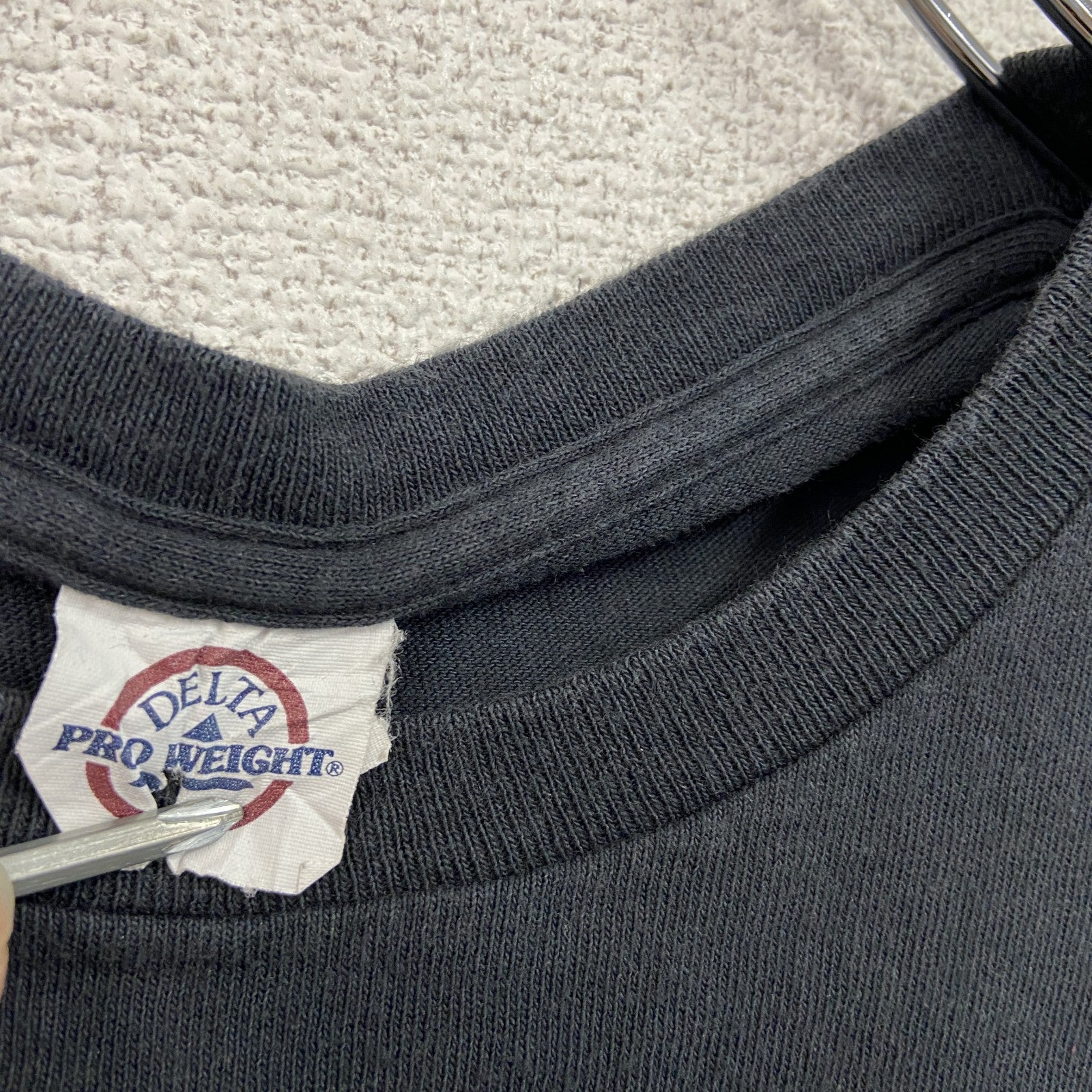 DELTA　デルタ　半袖パロディプリントTシャツ　got milk?　黒　ブラック　Mサイズ　古着