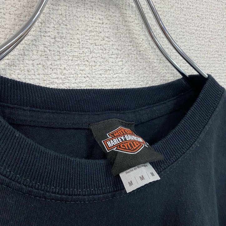HARLEY DAVIDSON　ハーレーダビッドソン　長袖両面プリントTシャツ　黒　ブラック　XLサイズ