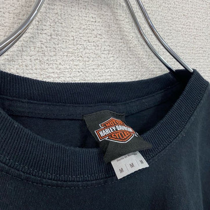 HARLEY DAVIDSON　ハーレーダビッドソン　長袖両面プリントTシャツ　黒　ブラック　XLサイズ