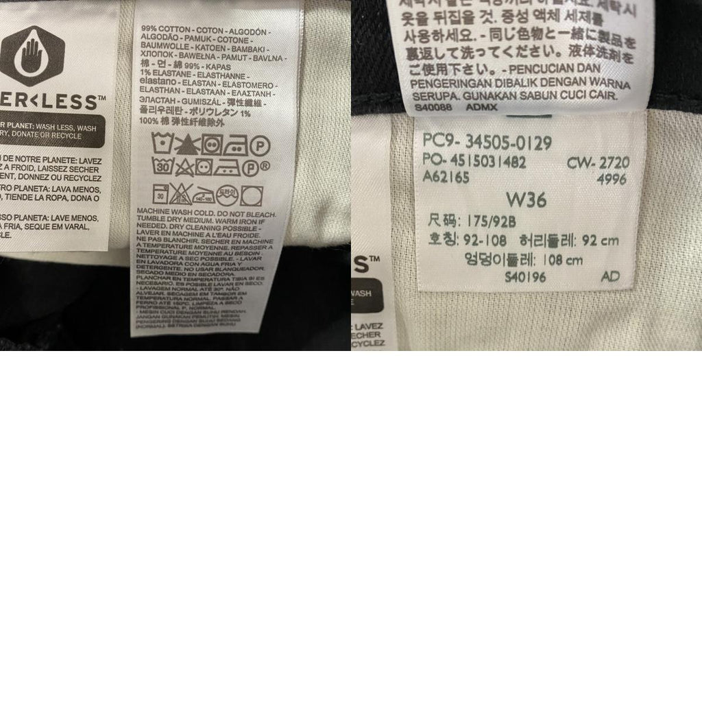 Levi’ｓ　リーバイス　505　デニムハーフパンツ/ショートパンツ　黒　ブラック　W36サイズ　古着