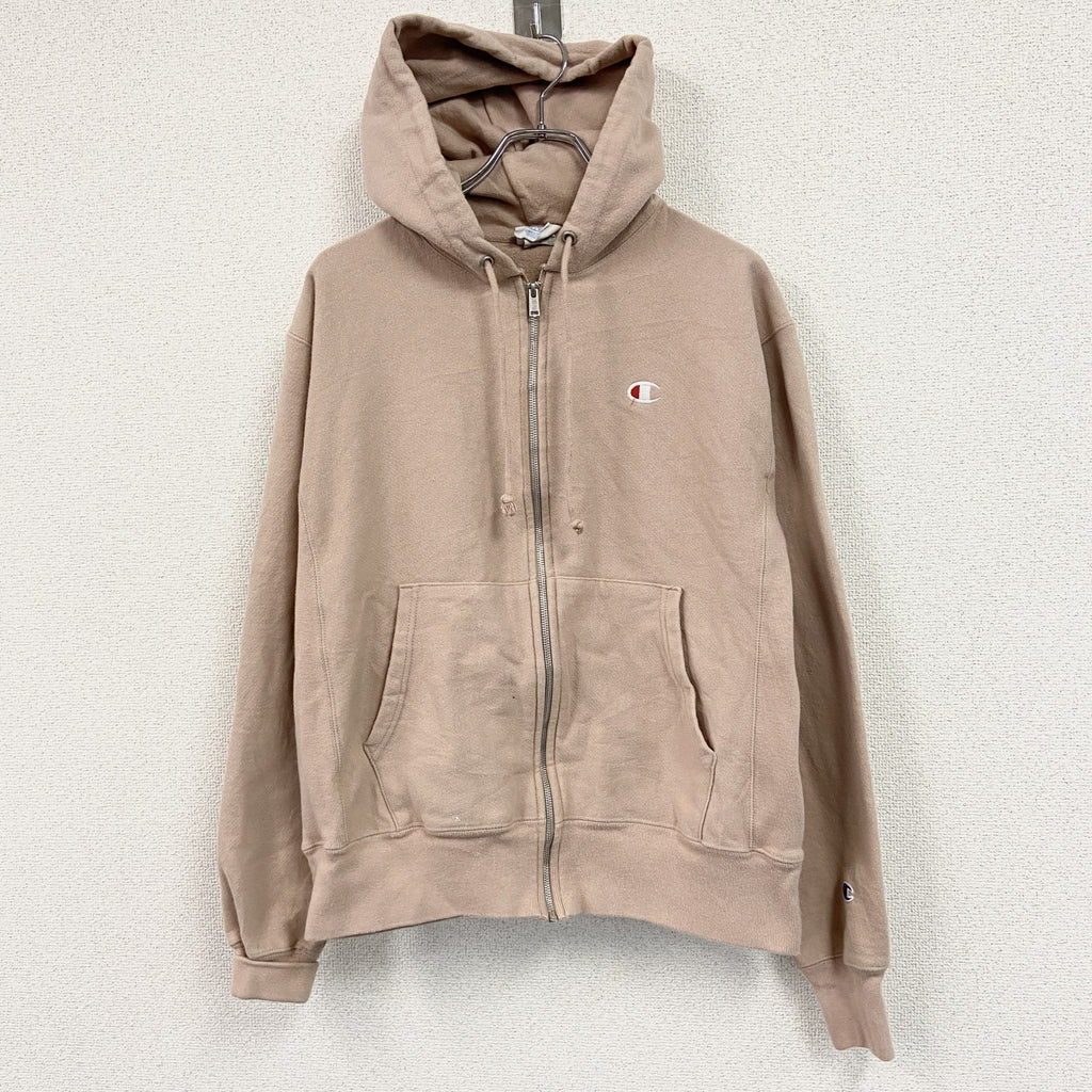 Champion　チャンピオン　リバースウィーブ　フルジップスウェットパーカー/フーディー　ヘビーウエイト　現行　ピンク　Mサイズ　古着