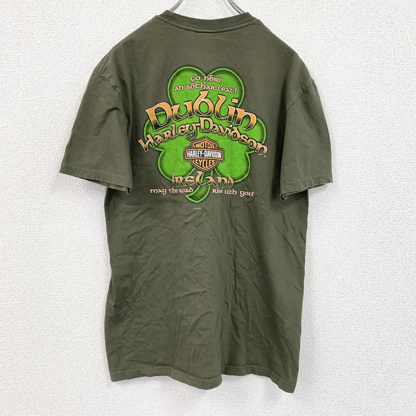 HARLEY DAVIDSON　ハーレーダビッドソン　長袖両面プリントTシャツ　カーキー　XLサイズ