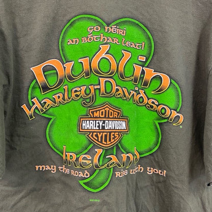 HARLEY DAVIDSON　ハーレーダビッドソン　長袖両面プリントTシャツ　カーキー　XLサイズ