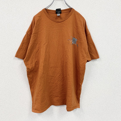 HARLEY DAVIDSON　ハーレーダビッドソン　長袖両面プリントTシャツ　オレンジ　2XLサイズ