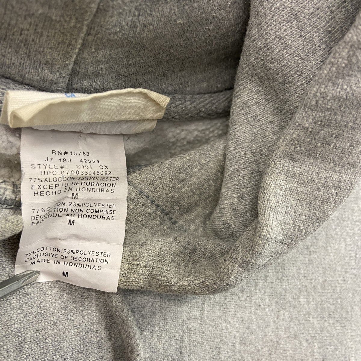 Champion　チャンピオン　リバースウィーブ　スウェットパーカー/フーディー　3連プリント　現行　灰色　グレー　Mサイズ　古着