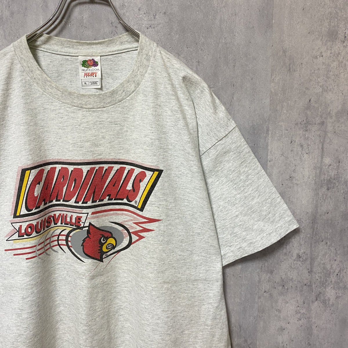 MLB　CARDINALS　半袖プリントTシャツ　白　ホワイト　霜降りカラー　レトロ　クルーネック　オーバーサイズ　古着