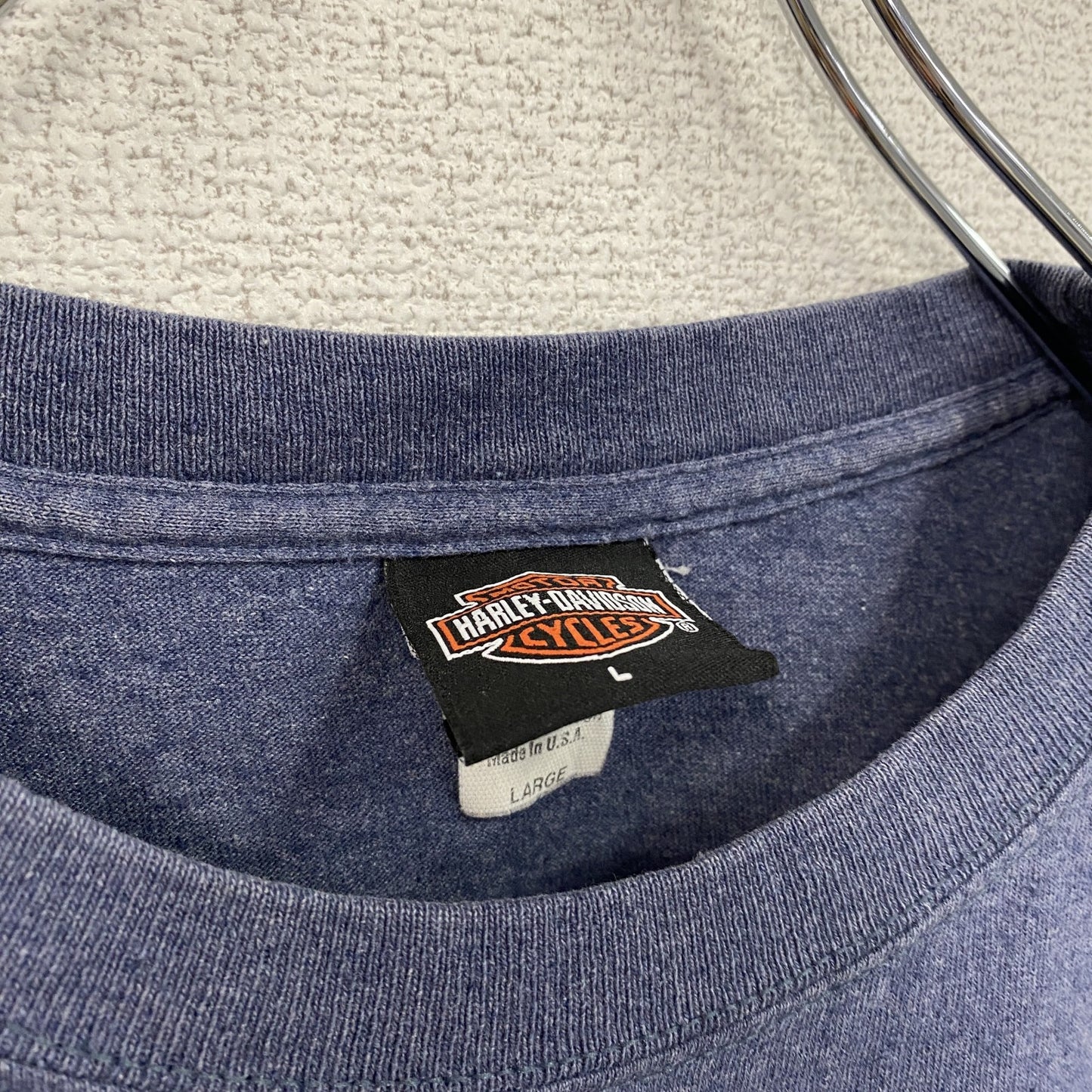 00s　HARLEY DAVIDSON　ハーレーダビッドソン　半袖両面プリントTシャツ　青　ブルー　Lサイズ