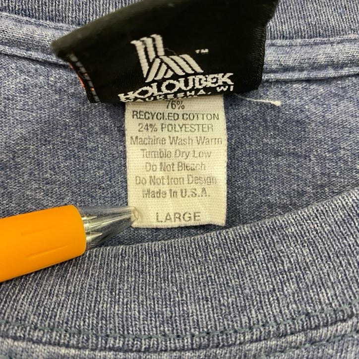 00s　HARLEY DAVIDSON　ハーレーダビッドソン　半袖両面プリントTシャツ　青　ブルー　Lサイズ