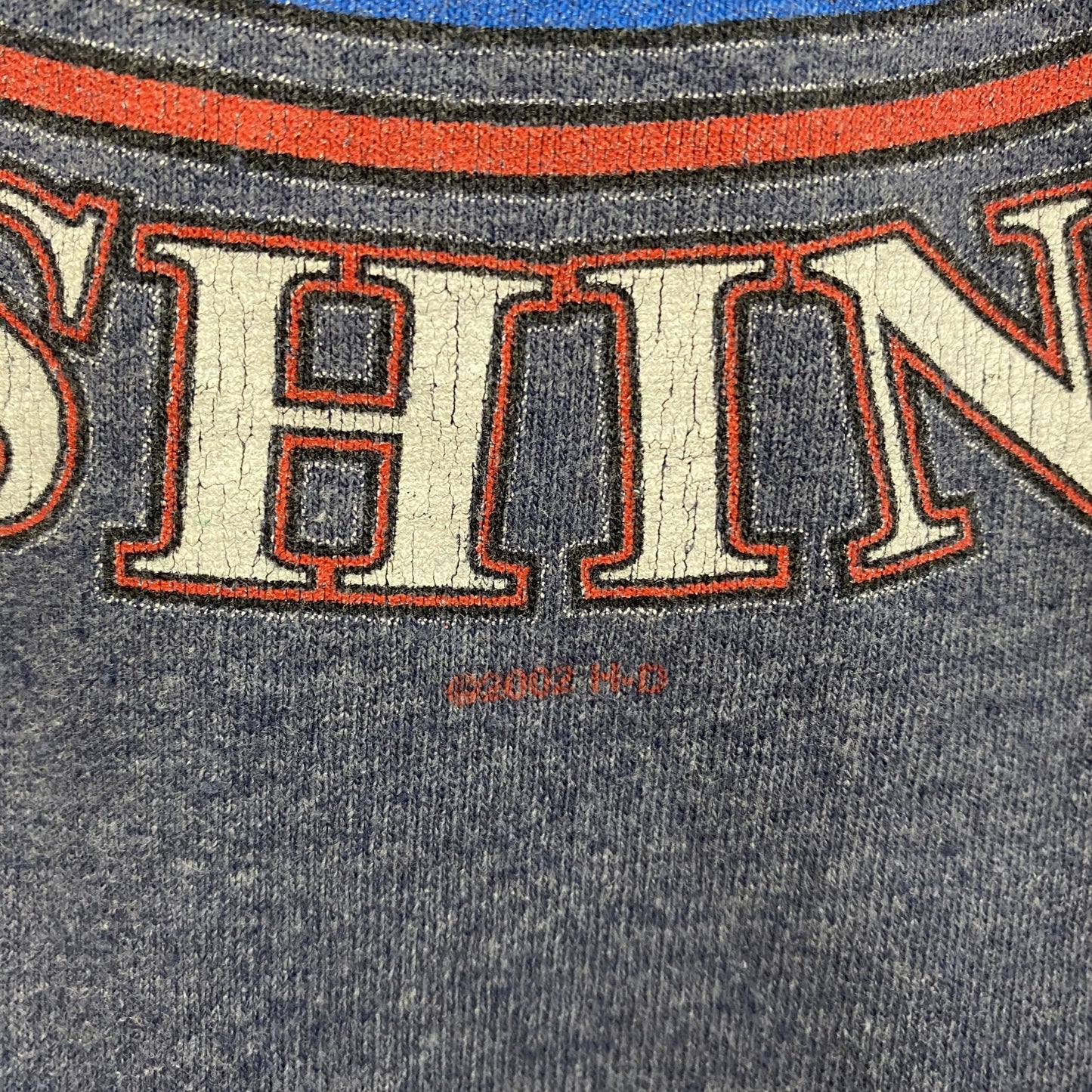 00s　HARLEY DAVIDSON　ハーレーダビッドソン　半袖両面プリントTシャツ　青　ブルー　Lサイズ