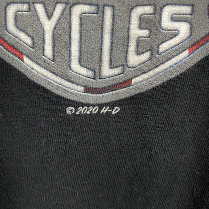 HARLEY DAVIDSON　ハーレーダビッドソン　半袖両面プリントTシャツ　黒　ブラック　XLサイズ