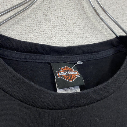 HARLEY DAVIDSON　ハーレーダビッドソン　半袖両面プリントTシャツ　黒　ブラック　XLサイズ