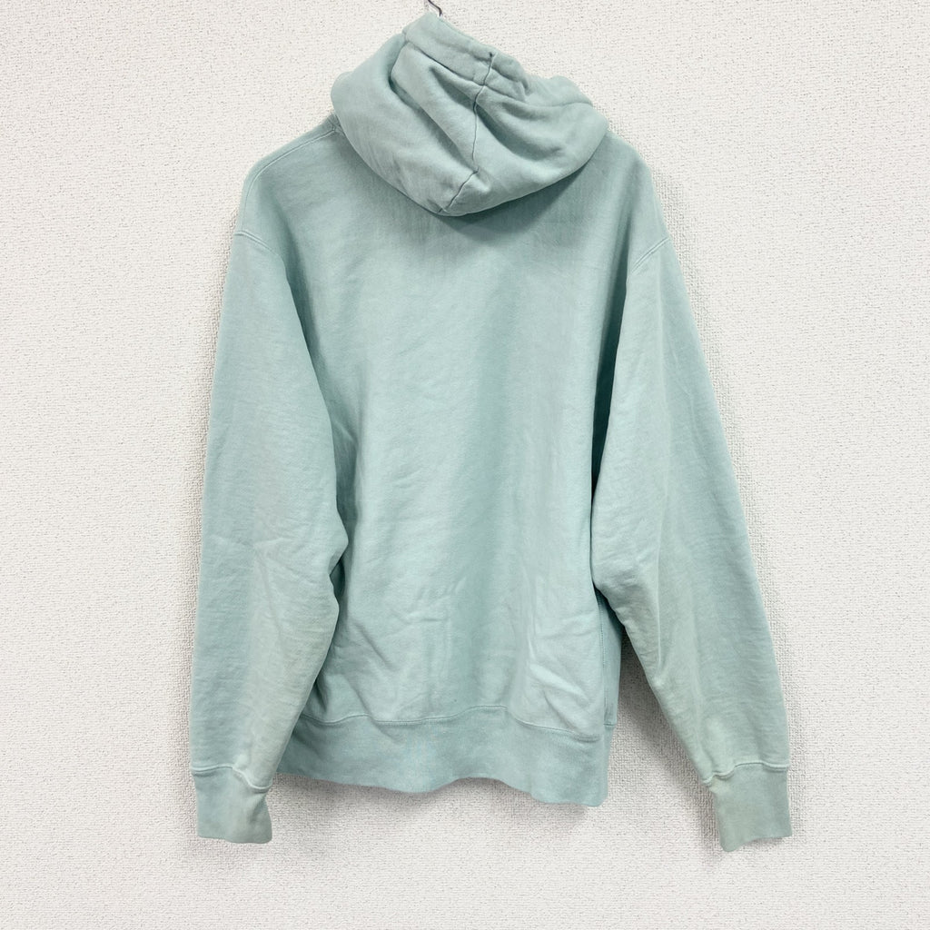 Champion　チャンピオン　リバースウィーブ　スウェットパーカー/フーディー　目無し　刺繍ロゴ　現行　水色　ブルー　Lサイズ　古着