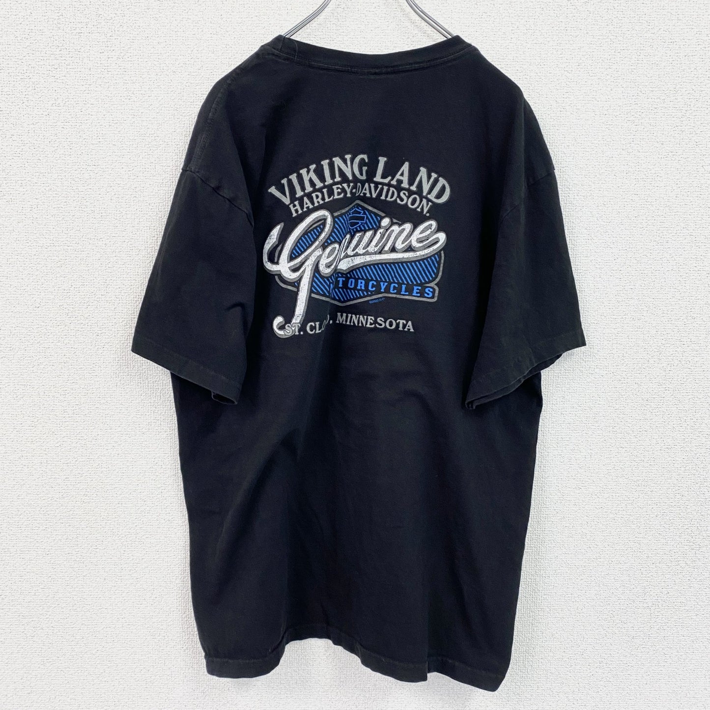 HARLEY DAVIDSON　ハーレーダビッドソン　半袖両面プリントTシャツ　黒　ブラック　XLサイズ