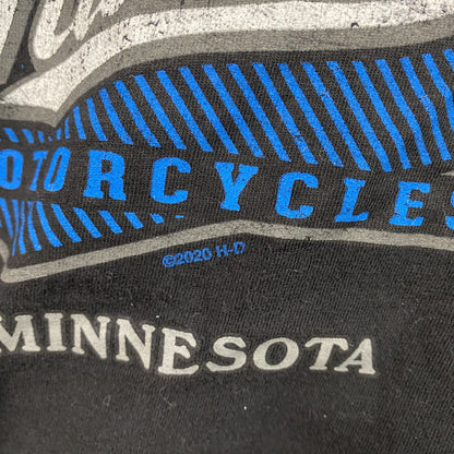 HARLEY DAVIDSON　ハーレーダビッドソン　半袖両面プリントTシャツ　黒　ブラック　XLサイズ