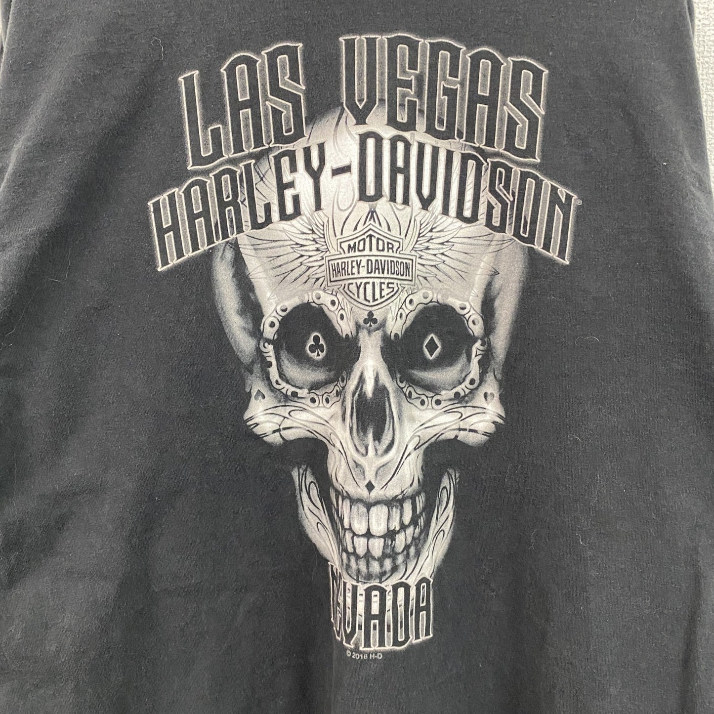HARLEY DAVIDSON　ハーレーダビッドソン　長袖両面プリントTシャツ　黒　ブラック　Mサイズ