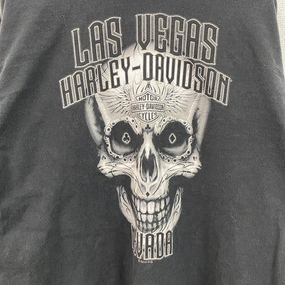 HARLEY DAVIDSON　ハーレーダビッドソン　長袖両面プリントTシャツ　黒　ブラック　Mサイズ