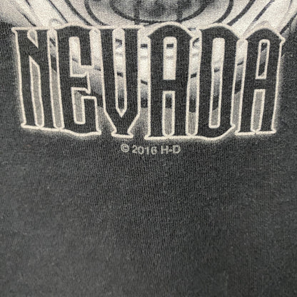 HARLEY DAVIDSON　ハーレーダビッドソン　長袖両面プリントTシャツ　黒　ブラック　Mサイズ