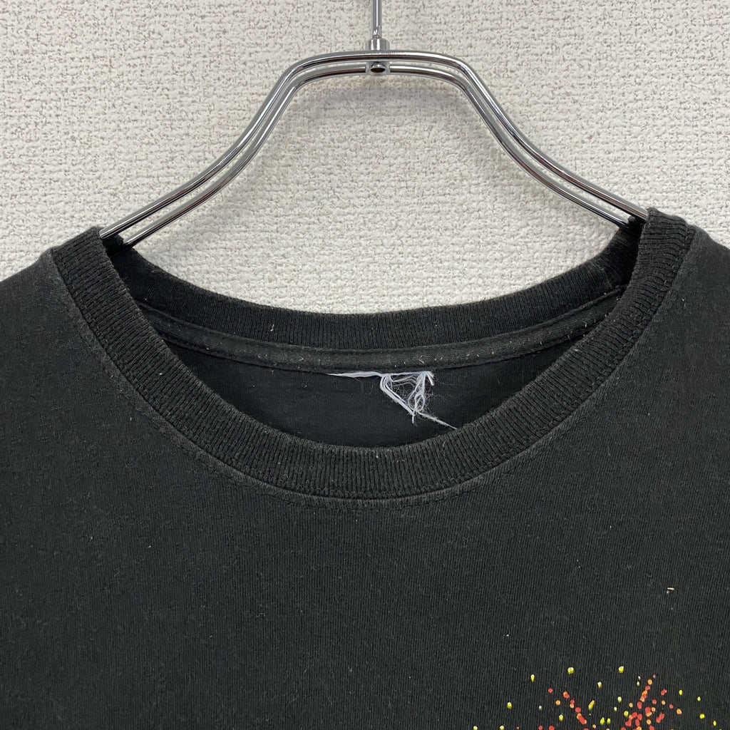 00s　キラウエア火山　半袖プリントTシャツ　ヴィンテージ　黒　ブラック　古着